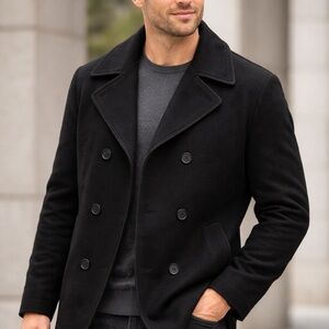 Alfani Men's Classic Black Peacoat